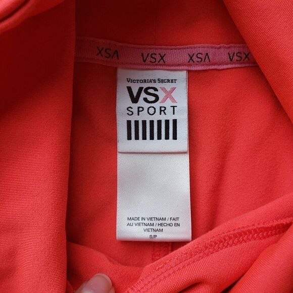 VICTORIA'S Secret Sport VSX Neon Pink Funnel Neck Sweatshirt Size Small - Picture 6 of 9
